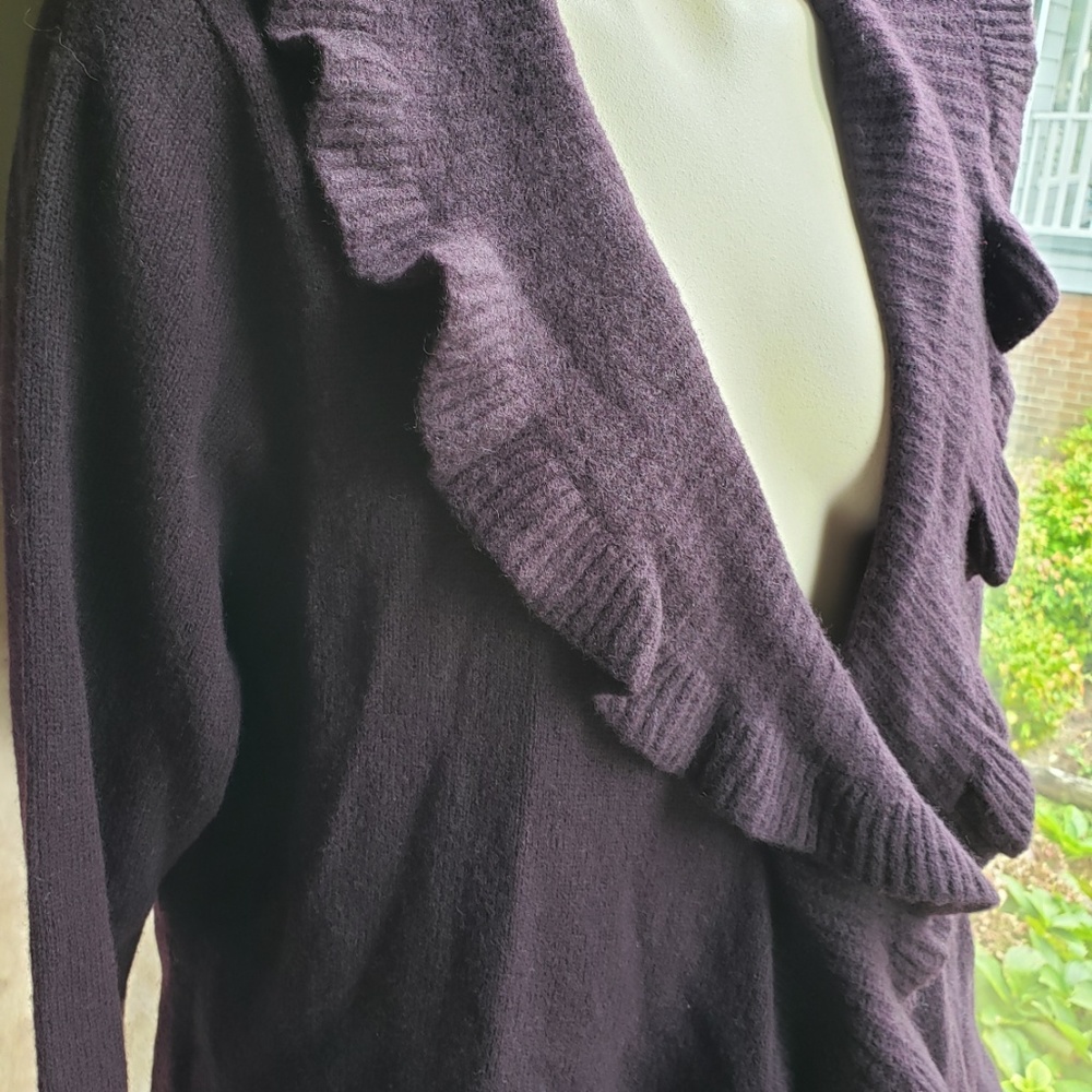 SOLD****Ralph Lauren Knit Ruffle Sweater - Picture 3 of 7